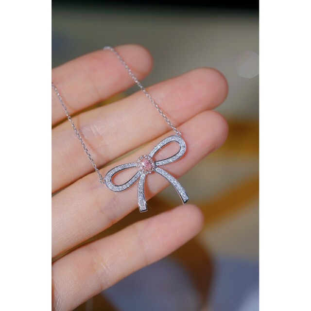 リボンモチーフ 天然ダイヤモンドネックレス1ct k18 www.disdukcapil