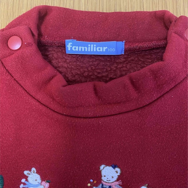 familiar(ファミリア)のfamiliar 100 裏起毛トレーナー 2着 キッズ/ベビー/マタニティのキッズ服女の子用(90cm~)(Tシャツ/カットソー)の商品写真