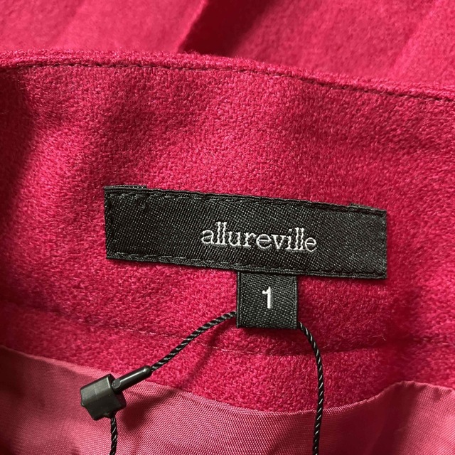 allureville(アルアバイル)のアルアバイル　ダークピンク　ウールプリーツスカート　日本製 レディースのスカート(ひざ丈スカート)の商品写真