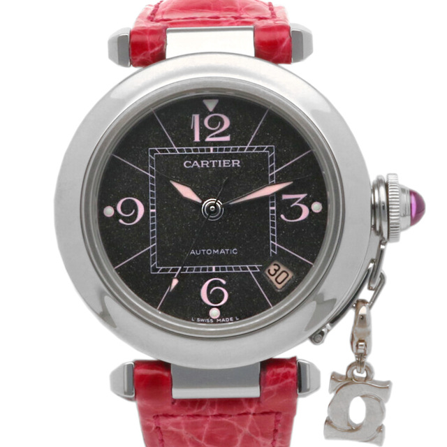 Cartier - カルティエ CARTIER パシャ 2007年クリスマス限定品 腕時計 限定品 エキゾチックレザー ステンレススチール  中古