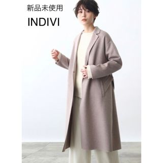 美品　INDIVI インディヴィ ハミルトンウール リバーテーラーコート M