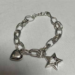 シルバー925 チャーム ブレスレット ヴィンテージ バングル
