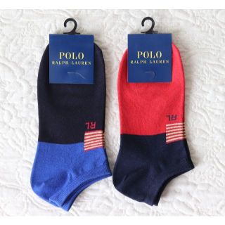 ポロラルフローレン(POLO RALPH LAUREN)の新品【ポロラルフローレン】2足セット 靴下 スニーカーソックス 22-24cm(ソックス)