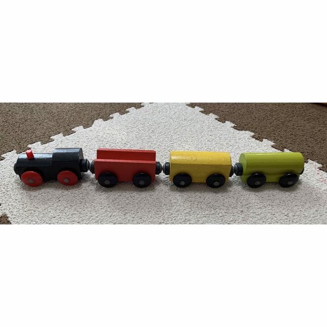木製　汽車セット キッズ/ベビー/マタニティのおもちゃ(電車のおもちゃ/車)の商品写真