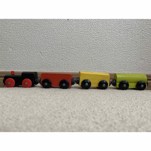 木製　汽車セット キッズ/ベビー/マタニティのおもちゃ(電車のおもちゃ/車)の商品写真