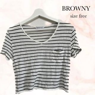 ブラウニー(BROWNY)のへそ出しTシャツ(Tシャツ(半袖/袖なし))