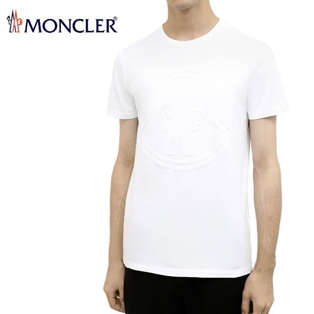 お買得】 - MONCLER 157 XL size Tシャツ ロゴ ホワイト MONCLER T