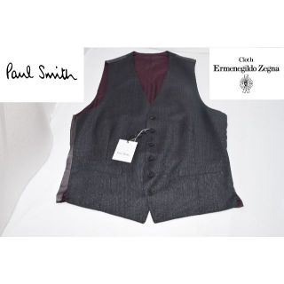 ポールスミス(Paul Smith)の新品☆Paul Smith ＆ ゼニア生地 ベスト☆ブラック系☆XLサイズ(ベスト)