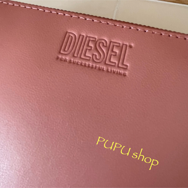 DIESEL(ディーゼル)のディーゼル 本革  長財布 ラウンドファスナー   ピンク レディースのファッション小物(財布)の商品写真