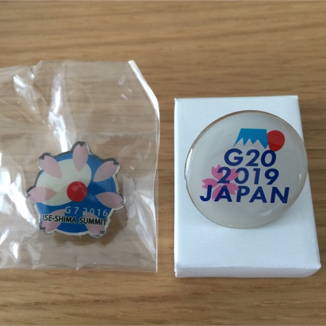 非売品】ピンバッジ G20 大阪 サミット + G7 伊勢志摩 サミット