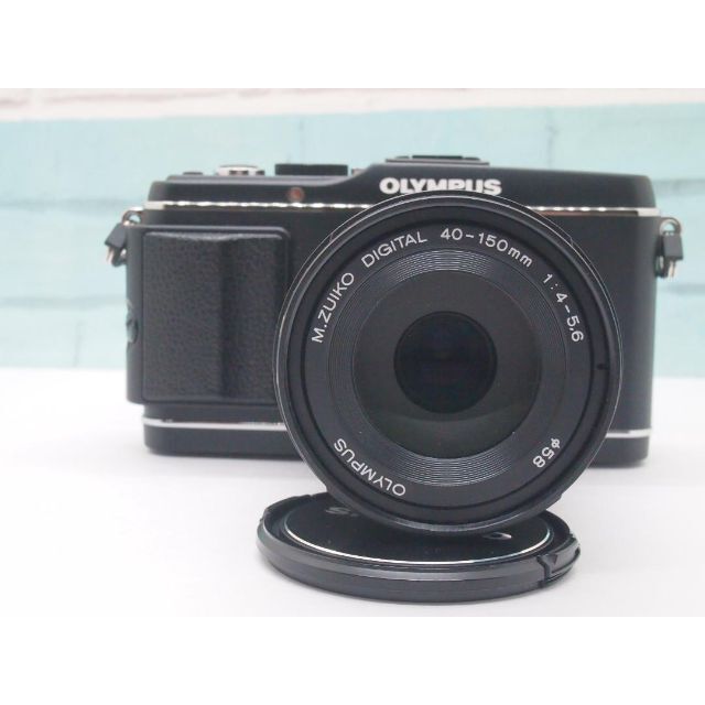 OLYMPUS(オリンパス)の❤️美品❤️スマホ転送❤️オリンパス E-P3 ミラーレスカメラ　ブラック スマホ/家電/カメラのカメラ(ミラーレス一眼)の商品写真