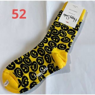 ハッピーソックス(Happy Socks)のハッピーソックス新品　レディース　笑顔　黄(ソックス)