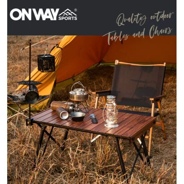 アルミ合金付属品★ONWAY★３WAYアルミロールテーブル★Ｍサイズ★OW-8448-BR★