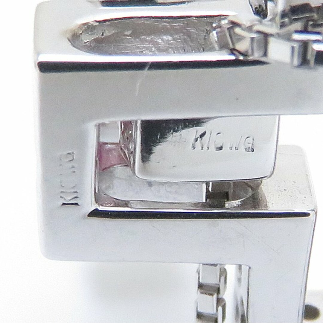 クロス ネックレス ルビー0.68ct ダイヤモンド0.22ct K18WG ホワイトゴールド / 74348【FJ】