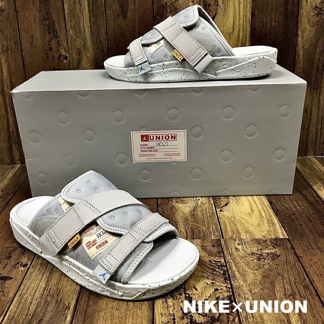 NIKE × UNION JORDAN CRATER SLIDE SP "GREY FOG" DO6274-001 ナイキ ユニオン ジョーダン クレーター スライド "グレーフォグ"【004】【岩】