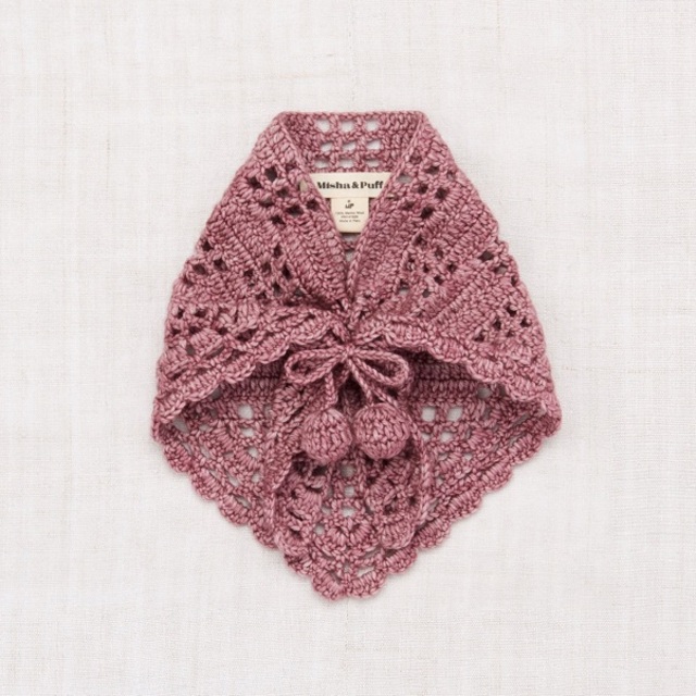 Misha&Puff crochet Kerchief Antique Rose