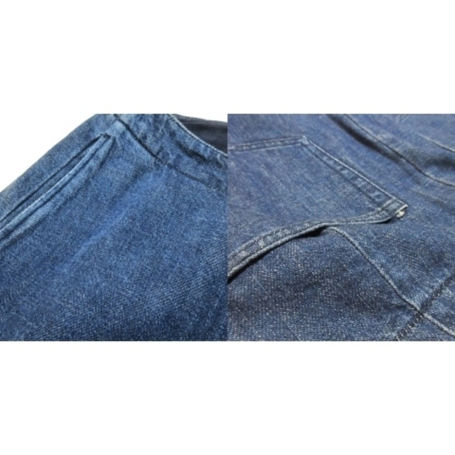 heliopole(エリオポール)のエリオポール スカート デニム タイト マーメイド ミモレ フリンジ 38 青 レディースのスカート(ロングスカート)の商品写真