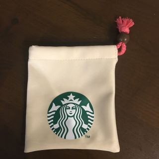 スターバックスコーヒー(Starbucks Coffee)のスタバ　スターバックス　巾着　袋　布袋　ピンク(ショップ袋)