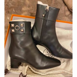 エルメス(Hermes)の美品エルメス　ショートブーツ　デクベルト38(ブーツ)