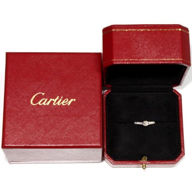 Cartier(カルティエ)のカルティエ ソリテール 0.41ct F-VS2-3EX ダイヤリング ♯51 レディースのアクセサリー(リング(指輪))の商品写真