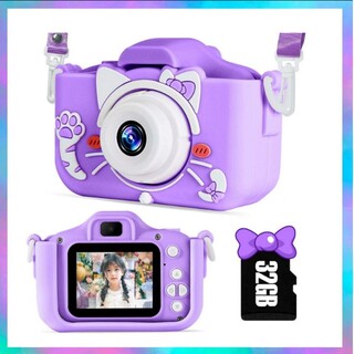 子供用カメラ キッズカメラ トイカメラ32GBメモリーカード付き　デジタルカメラ(コンパクトデジタルカメラ)