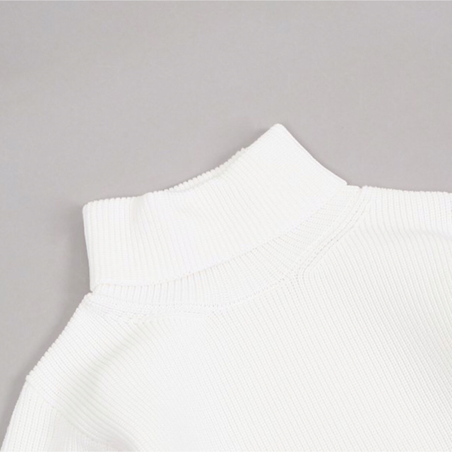 TEATORA(テアトラ)の【新品】テアトラ  CARTRIDGE KNIT TURTLE 7G white メンズのトップス(ニット/セーター)の商品写真