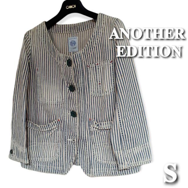 UNITED ARROWS(ユナイテッドアローズ)のANOTHER EDITION◇可愛いデニムストライプジャケット　レディース服 レディースのジャケット/アウター(Gジャン/デニムジャケット)の商品写真