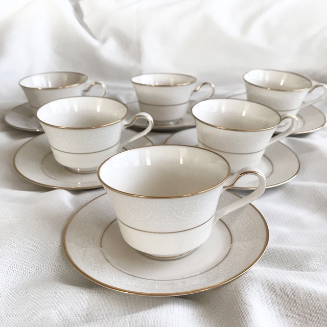 カップ\u0026ソーサー　3客セット Noritake Ivory China