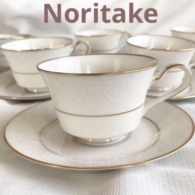 カップ\u0026ソーサー　3客セット Noritake Ivory China