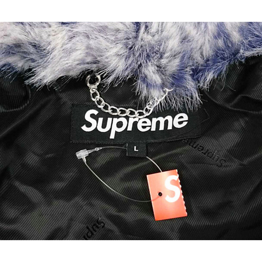 SUPREME 22SS Faux Fur Hooded Coat フェイクファー フード コート パープル サイズ L 正規品 / 27129