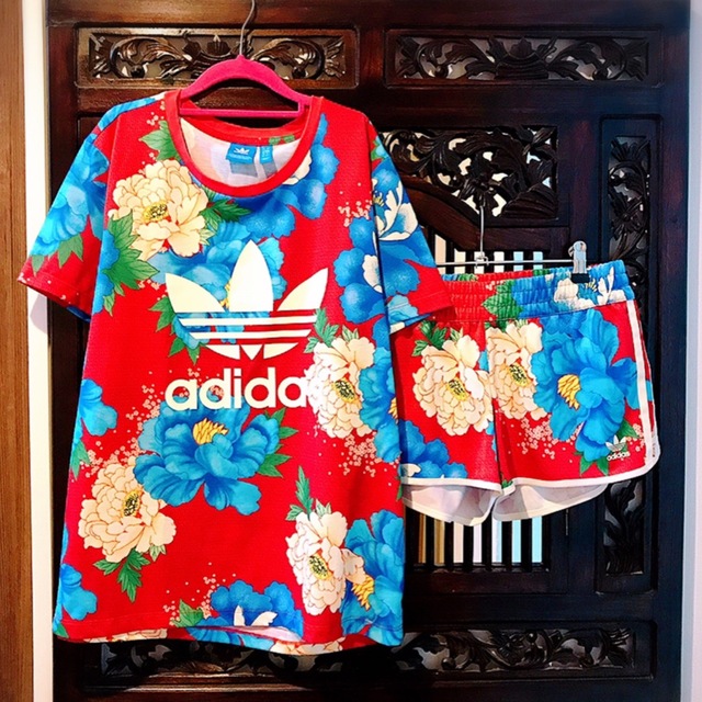 adidas - アディダス ファーム 花柄 セットアップ Tシャツ パンツ 和柄