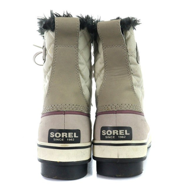 SOREL(ソレル)のソレル スノーブーツ ショートブーツ スエード ボア 25.5cm 紫  レディースの靴/シューズ(ブーツ)の商品写真