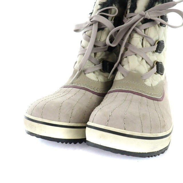 SOREL(ソレル)のソレル スノーブーツ ショートブーツ スエード ボア 25.5cm 紫  レディースの靴/シューズ(ブーツ)の商品写真