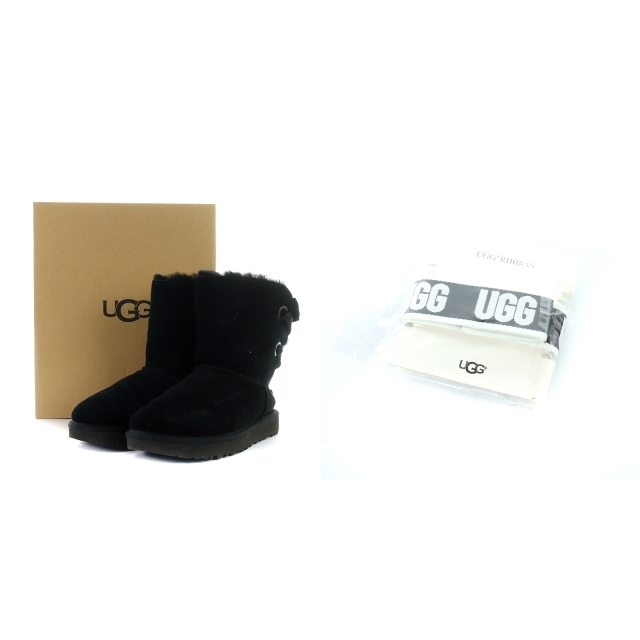 【美品】UGG australia アグ ムートン ブーツ黒 ブラック 23cm