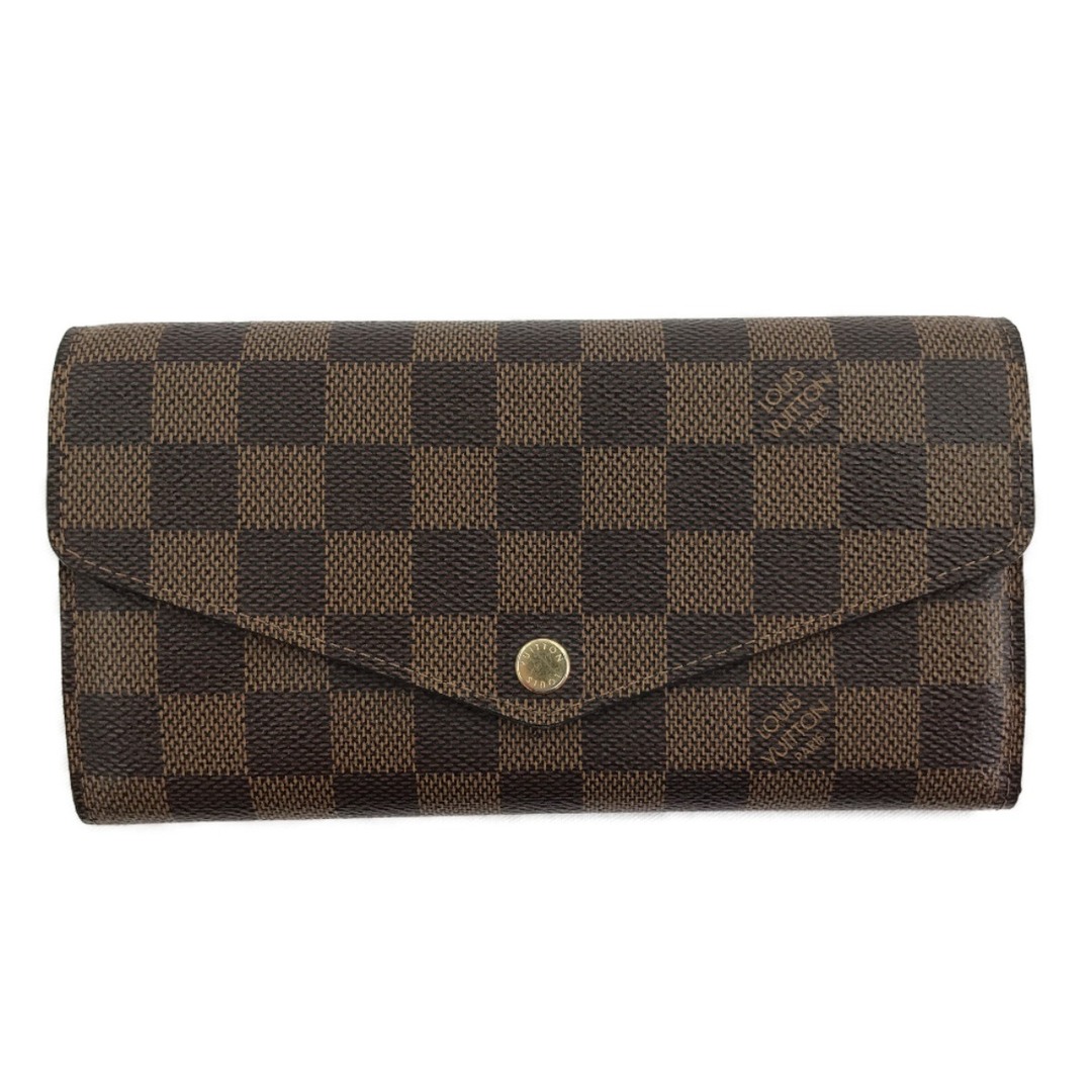 LOUIS VUITTON(ルイヴィトン)の##LOUIS VUITTON ルイヴィトン 長財布 ポルトフォイユ サラ ダミエ エベヌ N63209 ポケット反り・ホック破損有 ハンドメイドのファッション小物(財布)の商品写真