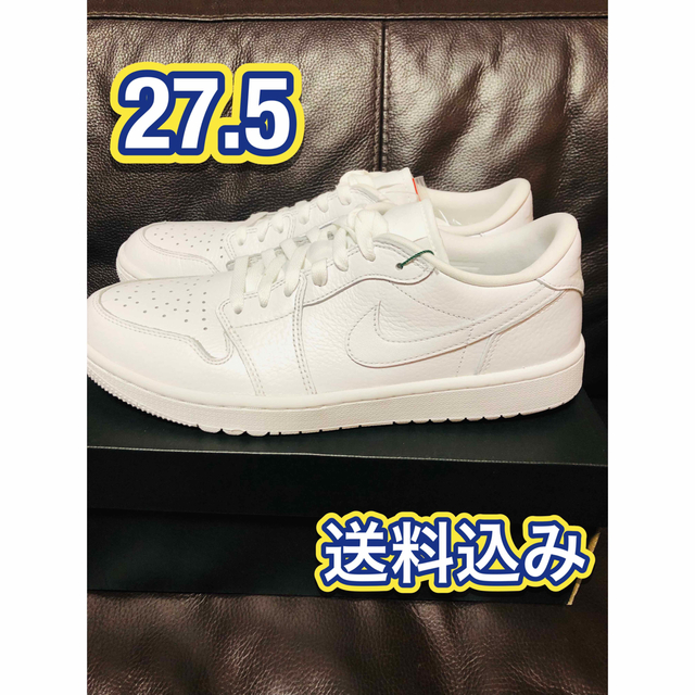 ランキング1位獲得
 【おそらく最安値】NIKE ジョーダン エアジョーダン1 LOW シューズ(男性用) GOLF ナイキ 27.5 ブラック/バー 送料込 ゴルフ