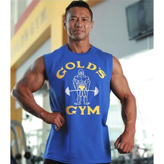 GOLD GOLD'S GYM ゴールドジム トレーニングウェア メンズタンクトップの通販 by 筋肉ショップ23｜ゴールドならラクマ