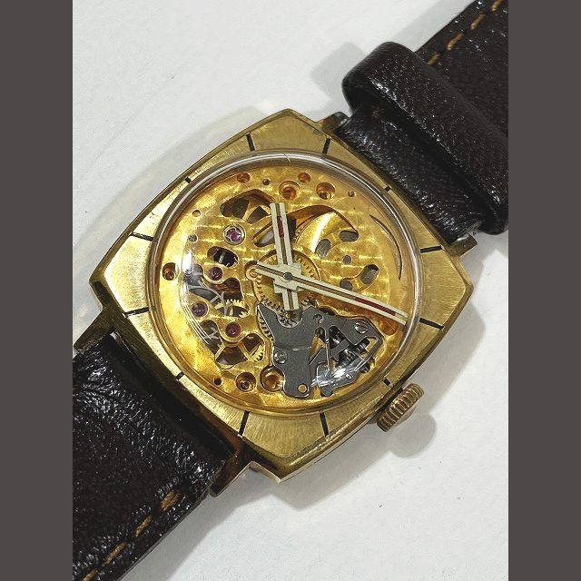 ウォルサム WALTHAM モナコ 両面スケルトン 17石 手巻き 腕時計