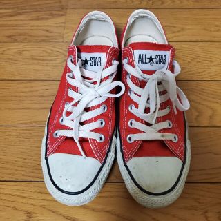 コンバース(CONVERSE)のCONVERSEコンバース24.5cm　レッド　ローカットスニーカー(スニーカー)