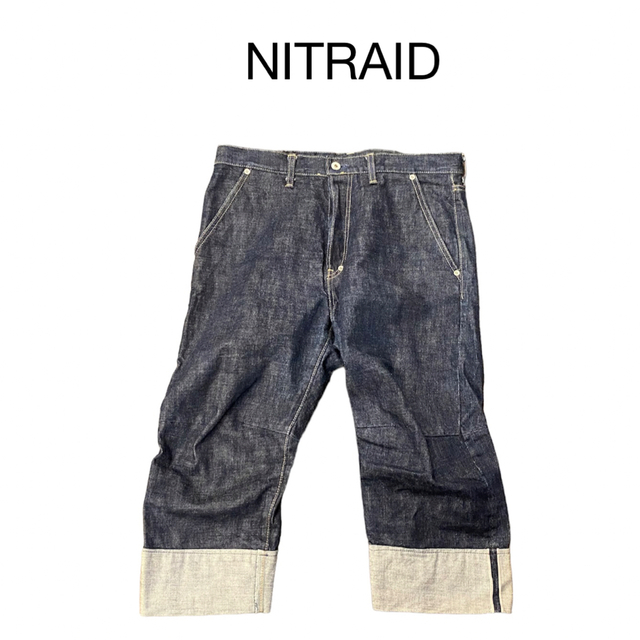 nitraid(ナイトレイド)のレア！00s NITRAID ナイトレイド　七分丈　インディゴデニム　ストリート メンズのパンツ(デニム/ジーンズ)の商品写真