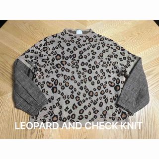 アメリヴィンテージ(Ameri VINTAGE)のAMERI(アメリ) LEOPARD AND CHECK KNIT(ニット/セーター)