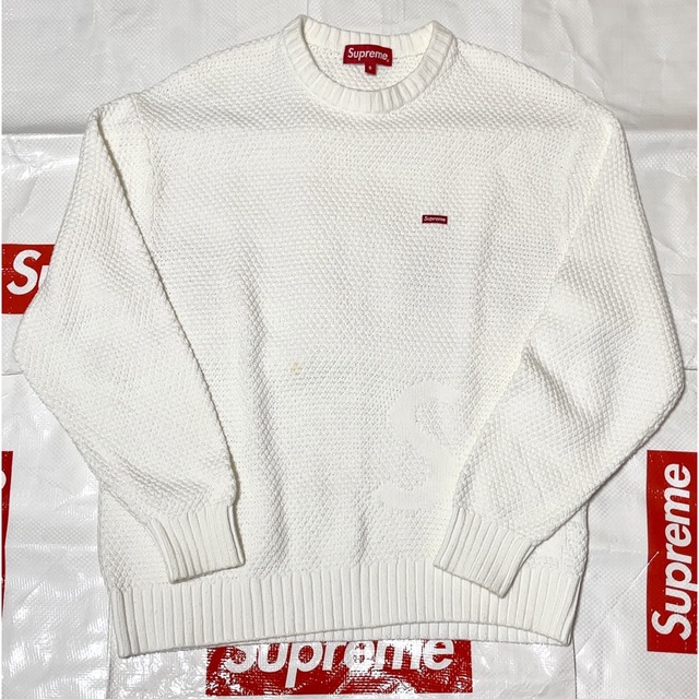 Supream  Small Box Sweater　L white