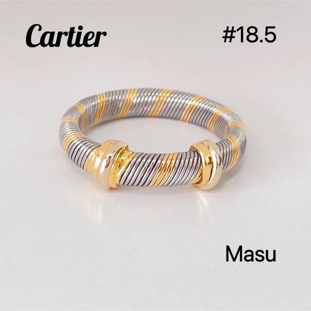 希少レアCartier カルティエウィンテージコンビリングK18 18.5号