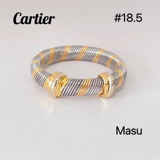カルティエ(Cartier)の希少レアCartier カルティエウィンテージコンビリングK18 18.5号(リング(指輪))