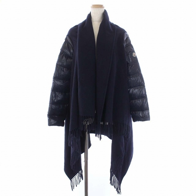 モンクレール 17AW MANTELLA ポンチョ コート ロング ダウン切替53cm着丈