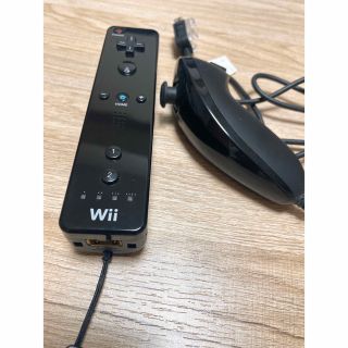 ウィー(Wii)のWii リモコン　ヌンチャク　黒　ブラック(その他)