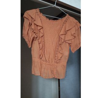 イザベルマラン(Isabel Marant)のイザベルマラン　シフォン　フリル　ブラウス　シャツ　パフスリーブ　麻(シャツ/ブラウス(半袖/袖なし))