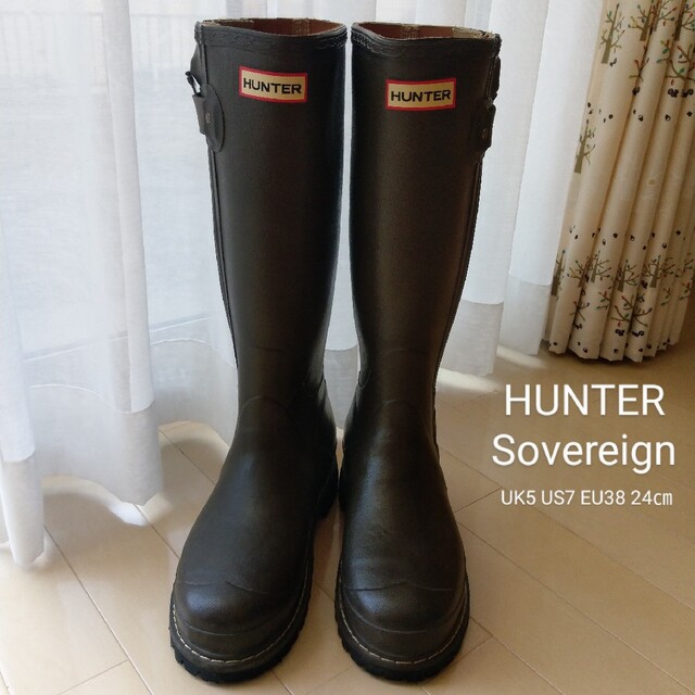 HUNTER - ハンター ソブリン レインブーツ 24cm UK5 US7 EU38