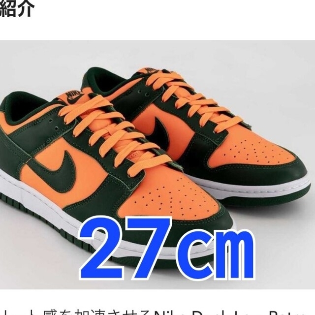 スニーカーNike Dunk Low Retro  US9 27㎝