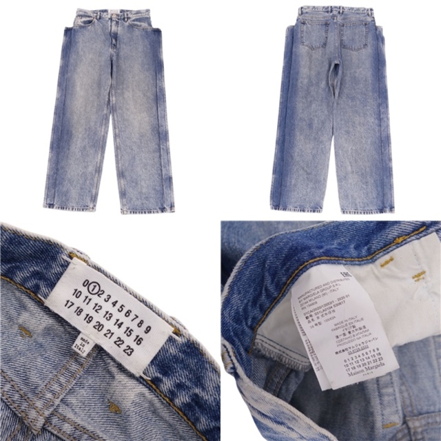 美品 メゾンマルジェラ Maison Margiela 1 パンツ 2020SS デニム ワイドパンツ ジーンズ S51LA0104 コットン レディース ボトムス 38(S相当) インディゴブルー